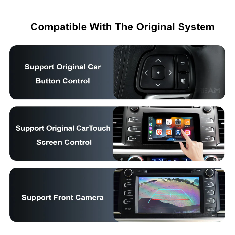 Wireless CarPlay TOYOTA Corolla Avensis Auris Prius Yaris GT86 C-HR Verso Land Cruiser RAV4 Touch2 2014-2019 Android Auto