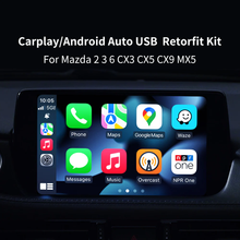 Carica l&#39;immagine nel visualizzatore di Gallery, Apple Carplay Car Android Auto Audio Radio Kit USB Adapter Mazda 3 6 2 Mazda CX5 CX3 CX9 Miata MX5 Toyota Yaris 2014-2020
