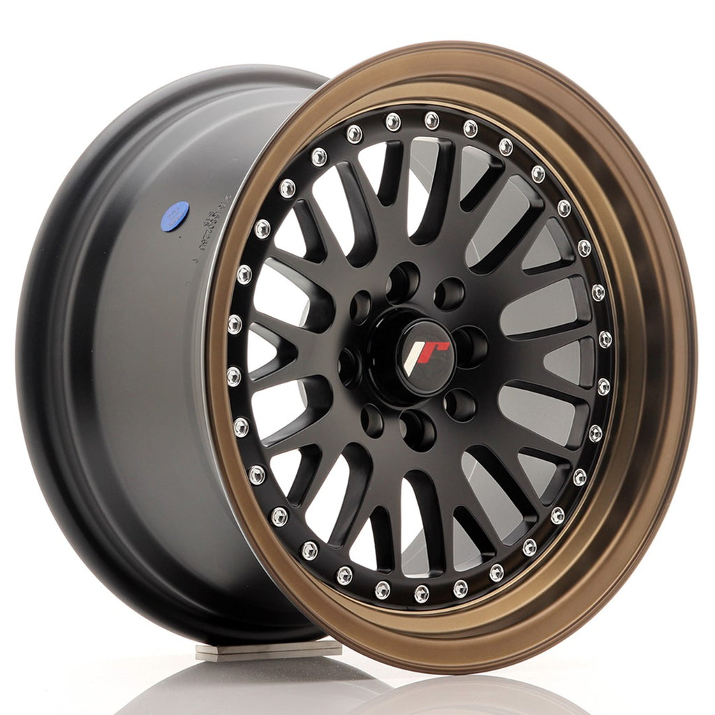 Cerchio in Lega JAPAN RACING JR10 15x8 ET20 4x100/108 Matt Black w/ Bronze Lip