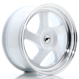 Cerchio in Lega JAPAN RACING JR15 17x8 ET35 con foratura su misura White w/ Machined Lip