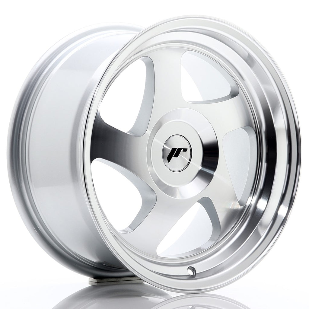 Cerchio in Lega JAPAN RACING JR15 16x8 ET25 con foratura su misura Silver Machined Face