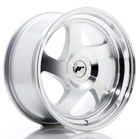 Cerchio in Lega JAPAN RACING JR15 16x8 ET25 con foratura su misura Silver Machined Face