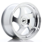 Cerchio in Lega JAPAN RACING JR15 16x8 ET25 con foratura su misura Silver Machined Face