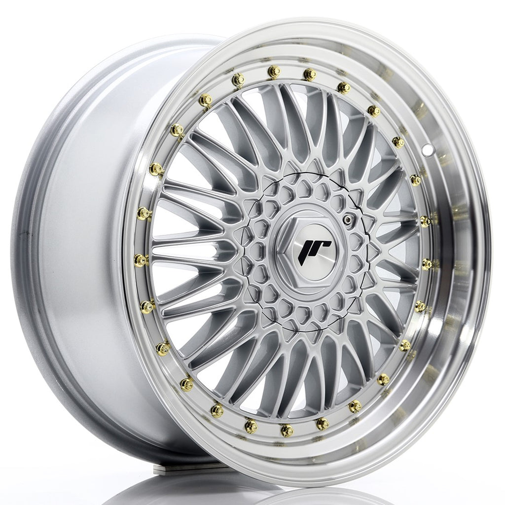 Cerchio in Lega JAPAN RACING JR9 18x8 ET35-40 con foratura su misura Silver w/ Machined Lip