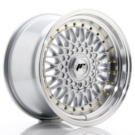 Cerchio in Lega JAPAN RACING JR9 16x9 ET20 con foratura su misura Silver w/ Machined Lip