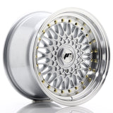 Cerchio in Lega JAPAN RACING JR9 16x9 ET20 con foratura su misura Silver w/ Machined Lip
