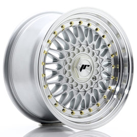 Cerchio in Lega JAPAN RACING JR9 16x8 ET25 con foratura su misura Silver w/ Machined Lip