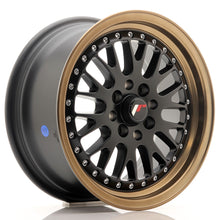 Load image into Gallery viewer, Cerchio in Lega JAPAN RACING JR10 15x7 ET30 4x100/108 Matt Black w/ Bronze Lip