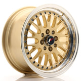 Cerchio in Lega JAPAN RACING JR10 15x7 ET30 4x100/108 Gold w/ Machined Lip