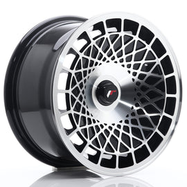 Cerchio in Lega JAPAN RACING JR14 15x8 ET20-25 con foratura su misura Gloss Black Machined Face