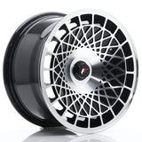 Cerchio in Lega JAPAN RACING JR14 15x8 ET20-25 con foratura su misura Gloss Black Machined Face