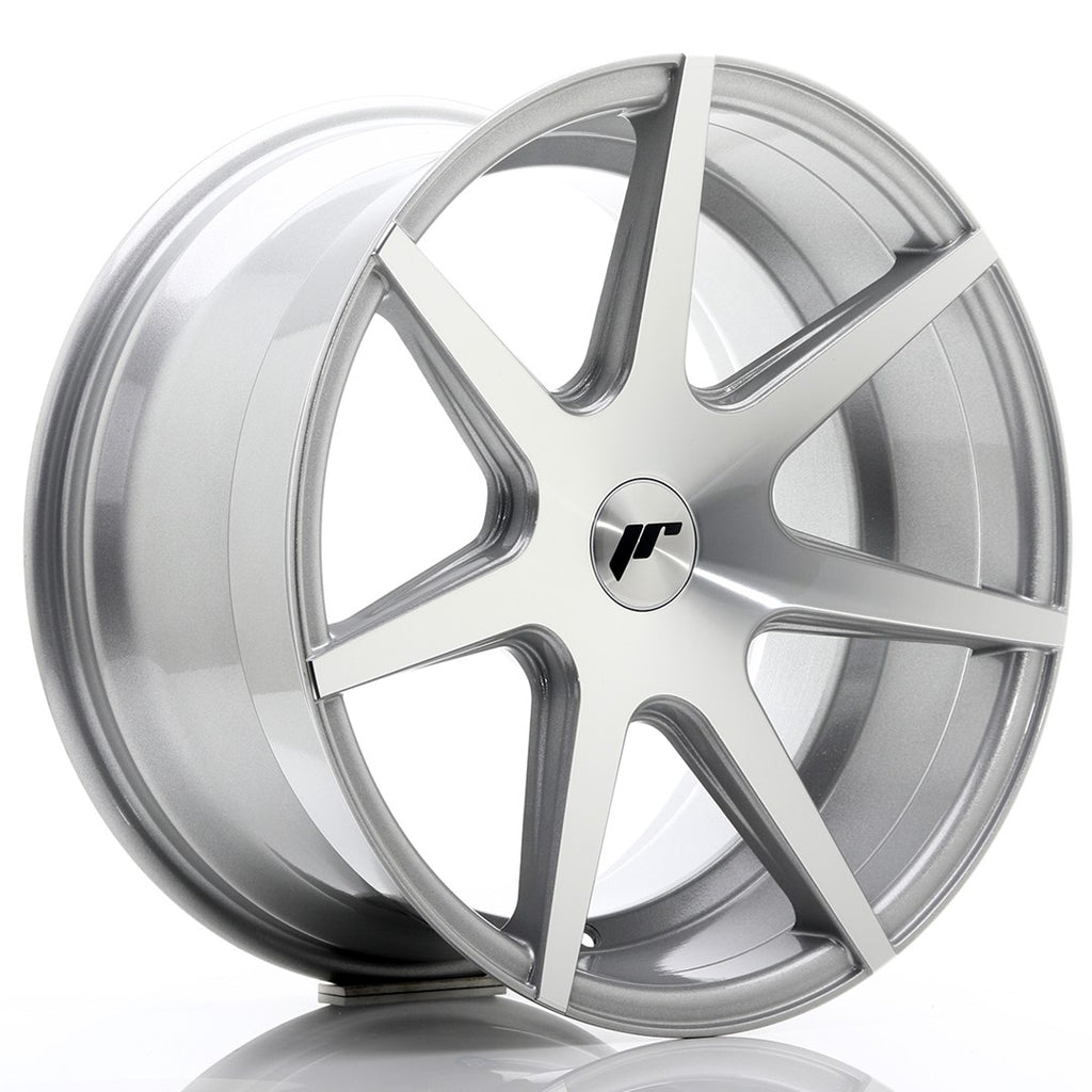 Cerchio in Lega JAPAN RACING JR20 18x9.5 ET20-40 con foratura su misura Silver Machined Face