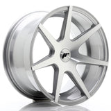 Cerchio in Lega JAPAN RACING JR20 18x9.5 ET20-40 con foratura su misura Silver Machined Face