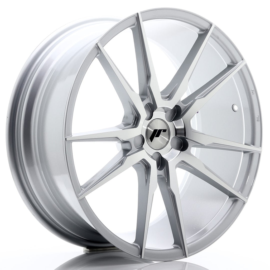 Cerchio in Lega JAPAN RACING JR21 20x8.5 ET40 5H con foratura su misura Silver Machined Face