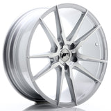 Cerchio in Lega JAPAN RACING JR21 20x8.5 ET40 5H con foratura su misura Silver Machined Face