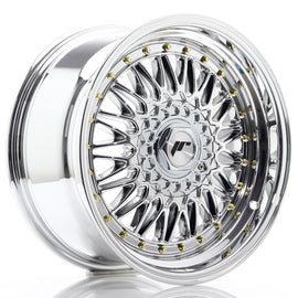 Cerchio in Lega JAPAN RACING JR9 17x8.5 ET20-35 con foratura su misura Chrome