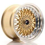 Cerchio in Lega JAPAN RACING JR9 17x10 ET20 con foratura su misura Gold w/ Machined Lip