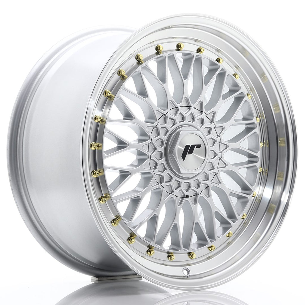 Cerchio in Lega JAPAN RACING JR9 19x9.5 ET35 con foratura su misura Silver w/ Machined Lip