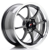 Cerchio in Lega JAPAN RACING JR5 15x7 ET35 4x100 Gun Metal w/ Machined Lip