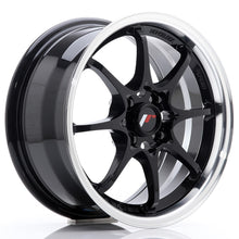 Load image into Gallery viewer, Cerchio in Lega JAPAN RACING JR5 15x7 ET35 4x100 Gloss Black w/ Machined Lip