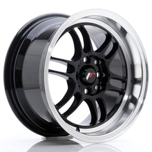 Load image into Gallery viewer, Cerchio in Lega JAPAN RACING JR7 15x8 ET35 4x100/114 Gloss Black w/ Machined Lip