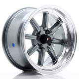 Cerchio in Lega JAPAN RACING JR19 15x8 ET0 4x100 Gun Metal w/ Machined Lip
