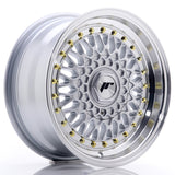 Cerchio in Lega JAPAN RACING JR9 15x7 ET20 con foratura su misura Silver w/ Machined Lip