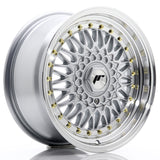 Cerchio in Lega JAPAN RACING JR9 16x7.5 ET25 con foratura su misura Silver w/ Machined Lip