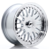 Cerchio in Lega JAPAN RACING JR10 15x7 ET30 con foratura su misura Silver Machined Face