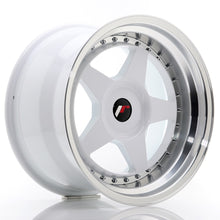 Carica l'immagine nel visualizzatore di Gallery, Cerchio in Lega JAPAN RACING JR6 17x10 ET20 con foratura su misura White w/ Machined Lip
