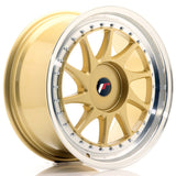 Cerchio in Lega JAPAN RACING JR26 18x8.5 ET35-40 con foratura su misura Gold w/ Machined Lip
