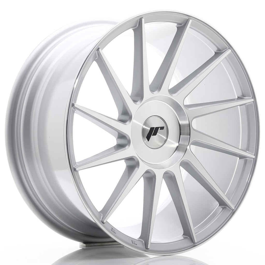 Cerchio in Lega JAPAN RACING JR22 18x8.5 ET40 con foratura su misura Silver Machined Face