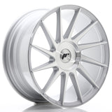 Cerchio in Lega JAPAN RACING JR22 18x8.5 ET40 con foratura su misura Silver Machined Face