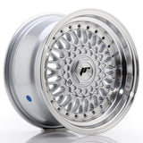 Cerchio in Lega JAPAN RACING JR9 15x8 ET20 4x100/108 Silver w/ Machined Lip+Silver Rivets