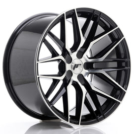 Cerchio in Lega JAPAN RACING JR28 19x10.5 ET20-40 5H con foratura su misura Gloss Black Machined Face