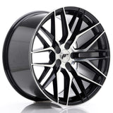 Cerchio in Lega JAPAN RACING JR28 19x10.5 ET20-40 5H con foratura su misura Gloss Black Machined Face