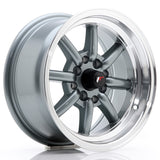 Cerchio in Lega JAPAN RACING JR19 14x7 ET0 4x100/114 Gun Metal w/ Machined Lip