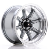 Cerchio in Lega JAPAN RACING JR19 14x8 ET-13 4x100/114 Gun Metal w/ Machined Lip