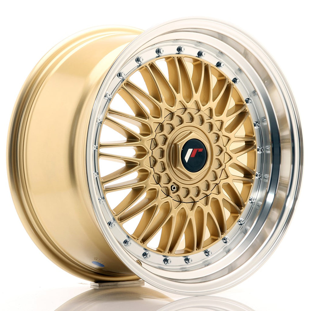 Cerchio in Lega JAPAN RACING JR9 18x9 ET20-40 con foratura su misura Gold w/ Machined Lip
