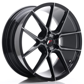 Cerchio in Lega JAPAN RACING JR30 20x8.5 ET20-42 5H con foratura su misura Black Brushed w/ Tinted Face