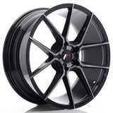 Cerchio in Lega JAPAN RACING JR30 20x8.5 ET20-42 5H con foratura su misura Black Brushed w/ Tinted Face