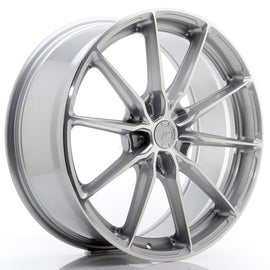 Cerchio in Lega JAPAN RACING JR37 20x8.5 ET20-45 5H con foratura su misura Silver Machined Face