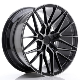 Cerchio in Lega JAPAN RACING JR38 20x10 ET20-45 5H con foratura su misura Black Brushed w/ Tinted Face