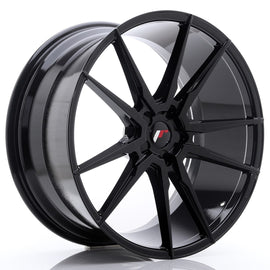 Cerchio in Lega JAPAN RACING JR21 22x10.5 ET15-52 5H con foratura su misura Gloss Black