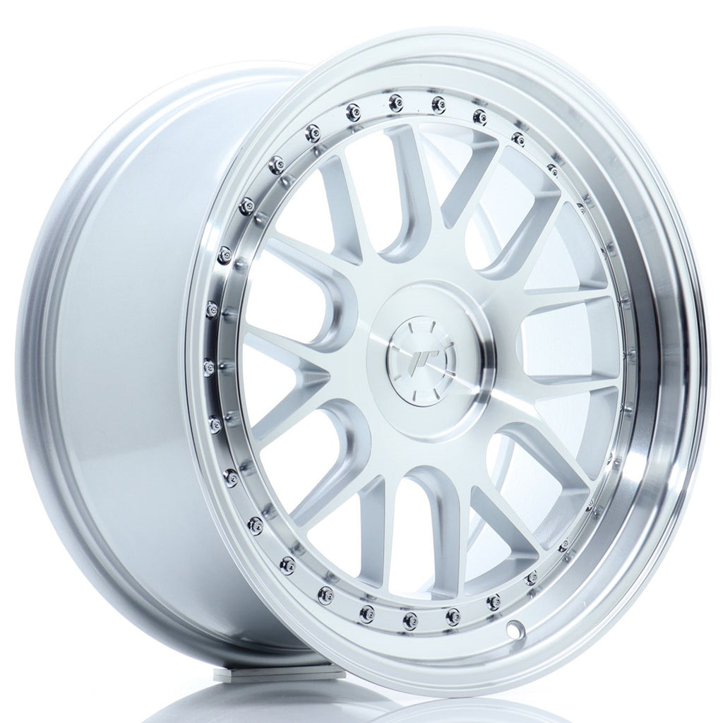 Cerchio in Lega JAPAN RACING JR40 18x8.5 ET15-35 5H con foratura su misura Silver Machined Face