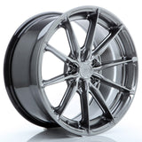 Cerchio in Lega JAPAN RACING JR37 17x8 ET20-40 5H con foratura su misura Hyper Black