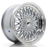 Cerchio in Lega JAPAN RACING JR9 17x8.5 ET35 5x112/120 Silver w/ Machined Lip+Silver Rivets