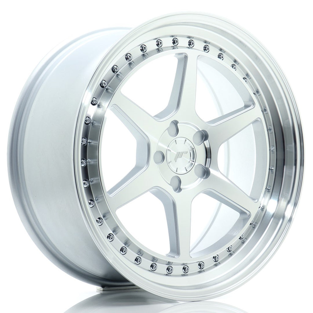 Cerchio in Lega JAPAN RACING JR43 19x8.5 ET15-35 5H con foratura su misura Silver Machined Face