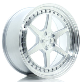 Cerchio in Lega JAPAN RACING JR43 19x8.5 ET15-35 5H con foratura su misura Silver Machined Face