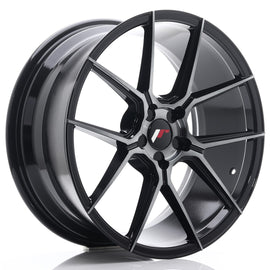 Cerchio in Lega JAPAN RACING JR30 19x8.5 ET35-42 5H con foratura su misura Black Brushed w/ Tinted Face